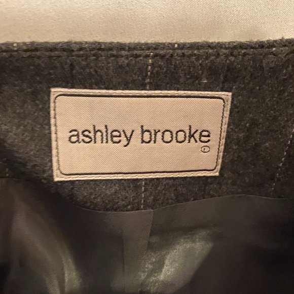 Vintage Ashley Brooke Women's Career Suit & Skirt Gray Pinstripes Button Down 12 - Picture 5 of 15